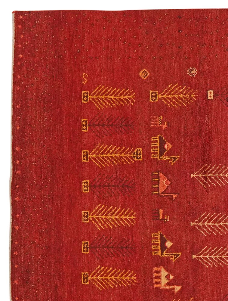 Rizbaf — Hand-knotted, 149x192 cm, Red, 100% Virgin Wool | View 3