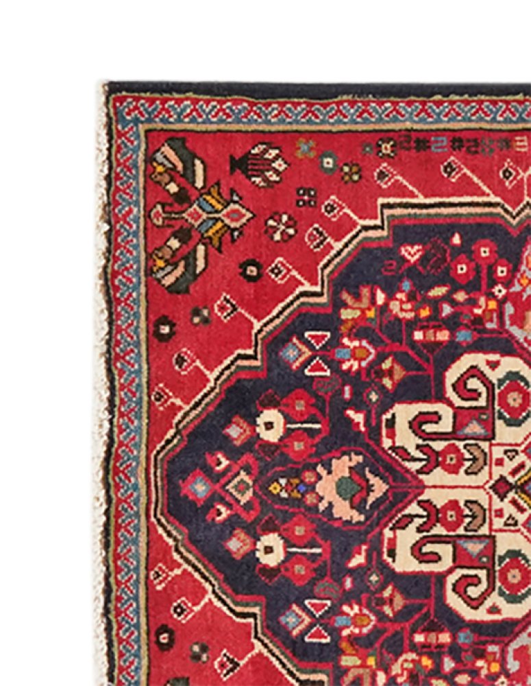 Gashgai — Hand-knotted, 62x65 cm, Red, 100% Virgin Wool | View 3