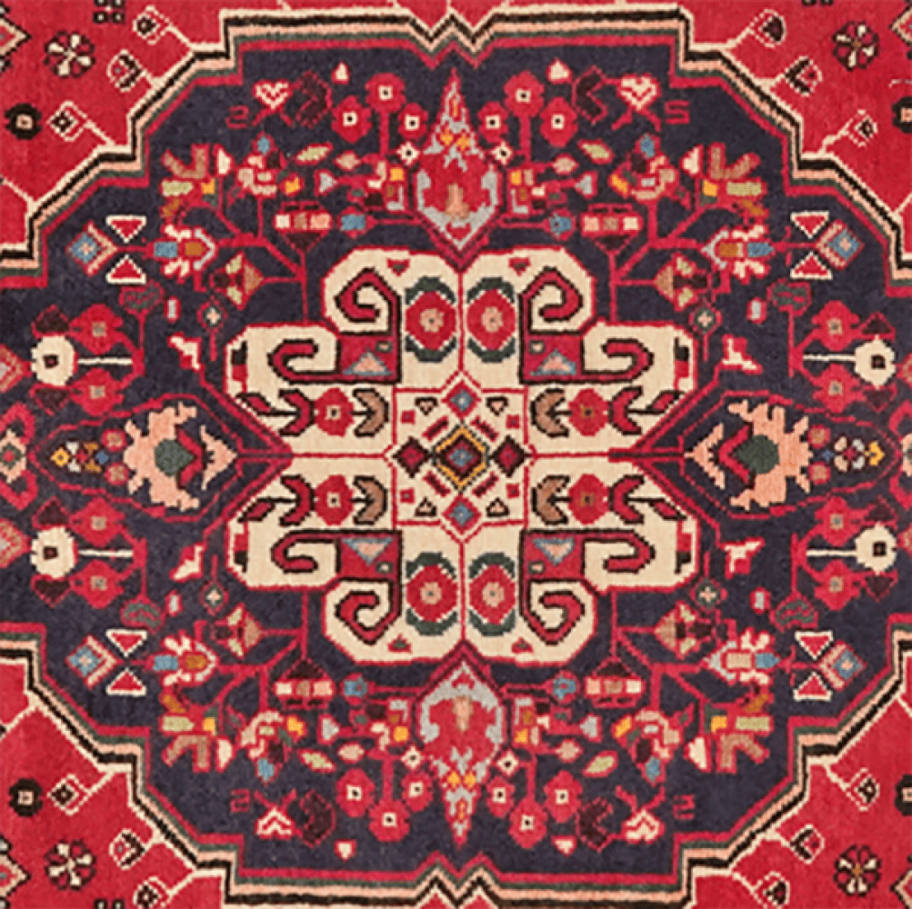 Gashgai — Hand-knotted, 62x65 cm, Red, 100% Virgin Wool | View 4