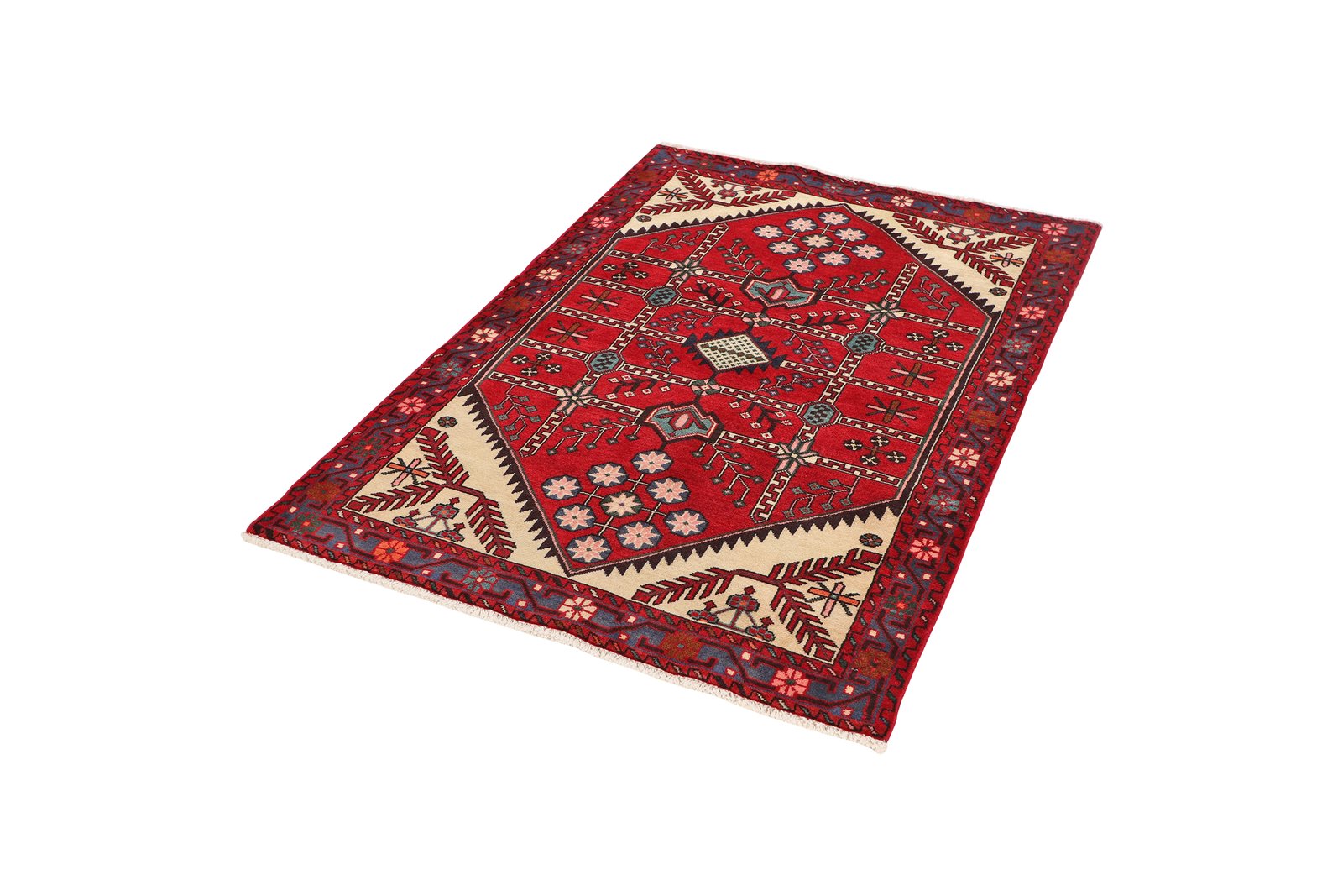 Shahsavan — Hand-knotted, 107x152 cm, Red, 100% Virgin Wool | View 5