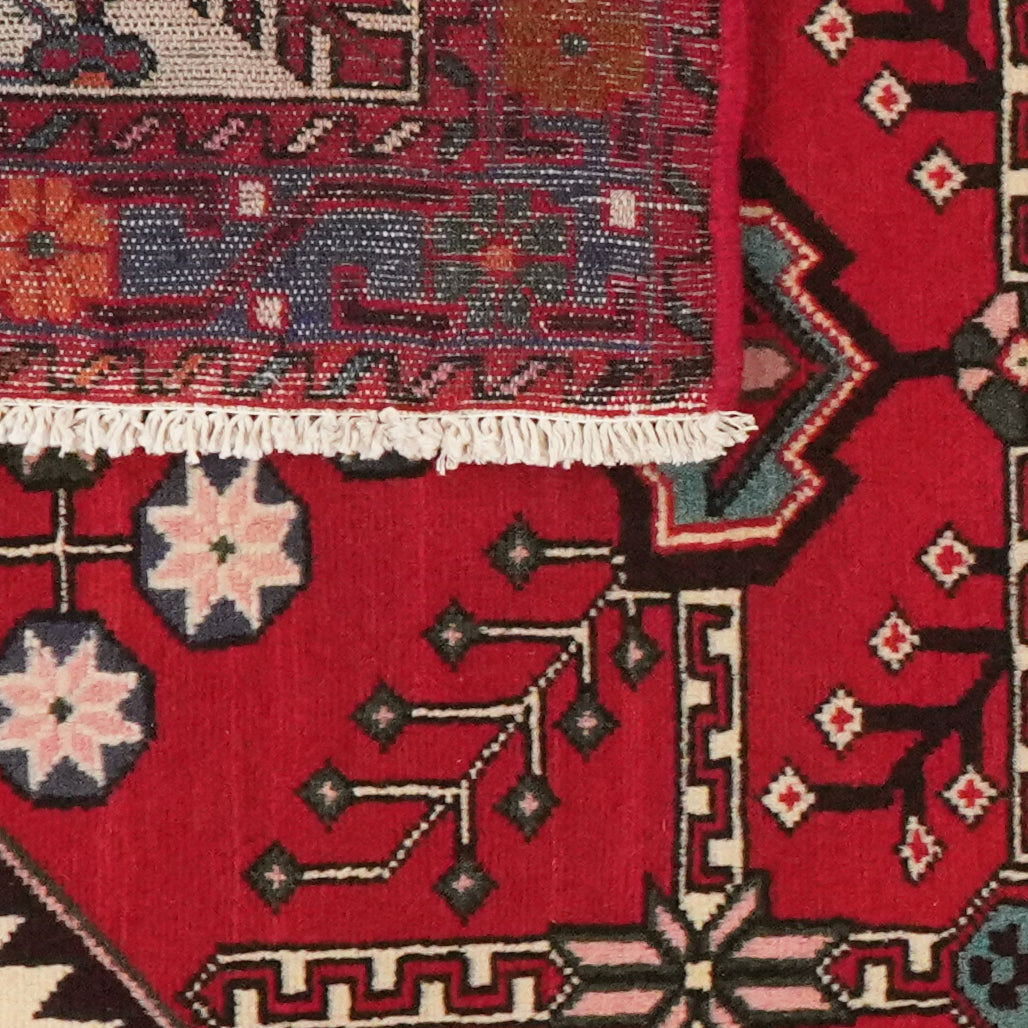 Shahsavan — Hand-knotted, 107x152 cm, Red, 100% Virgin Wool | View 6