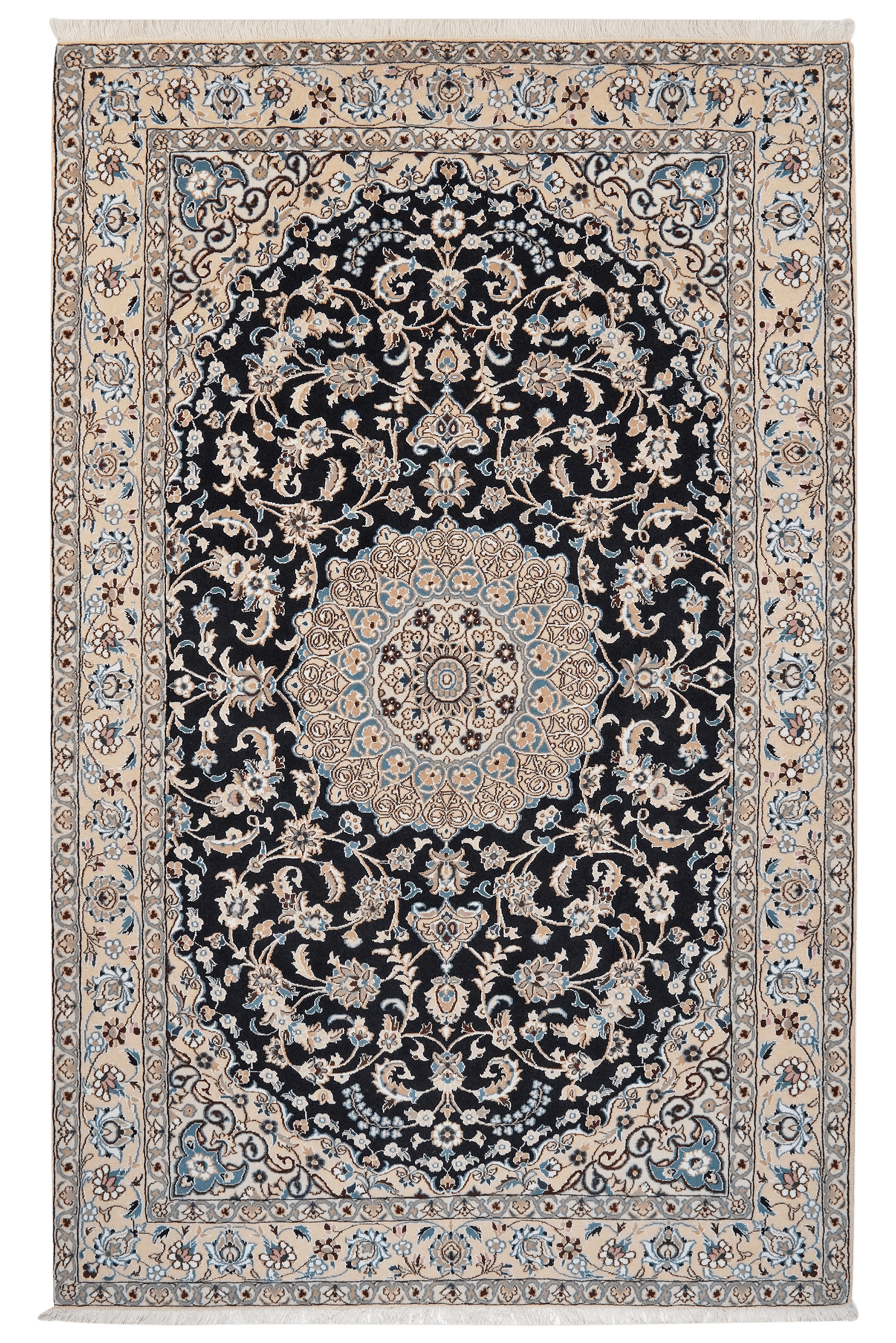 Nain 9La — Hand-knotted, 154x244 cm, Blue, 100% Virgin Wool | Main view