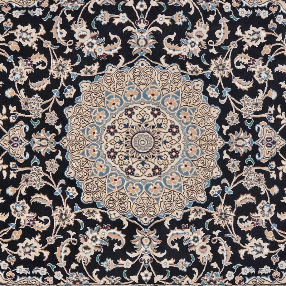Nain 9La — Hand-knotted, 154x244 cm, Blue, 100% Virgin Wool | View 4