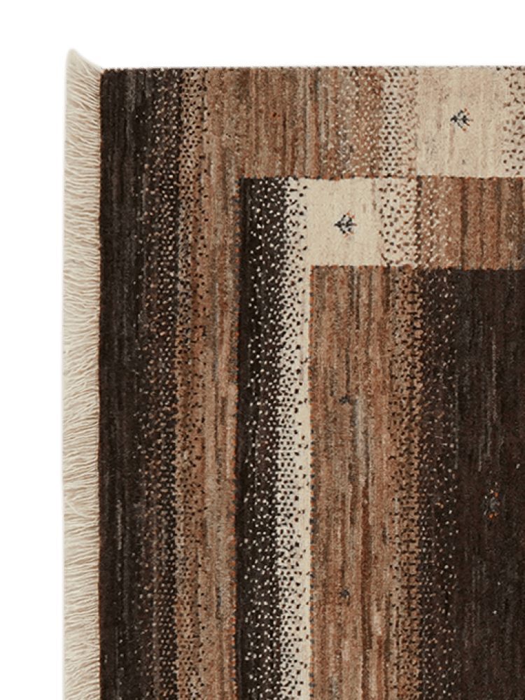 Rizbaf — Hand-knotted, 84x139 cm, Brown, 100% Virgin Wool | View 3