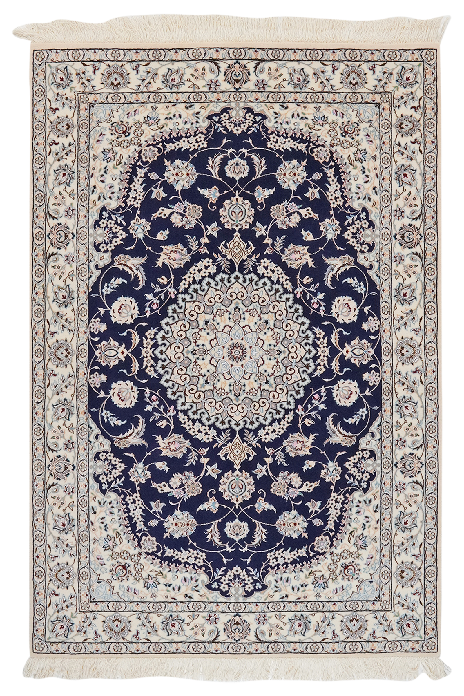 Nain 6La — Handgefertigt, 151x102 cm, Beige, 100% Virgin Wool | Main view