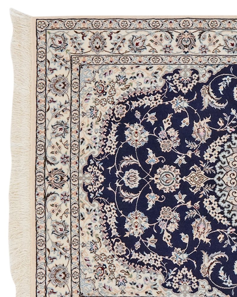 Nain 6La — Hand-knotted, 102x151 cm, Blue, 100% Virgin Wool | View 3