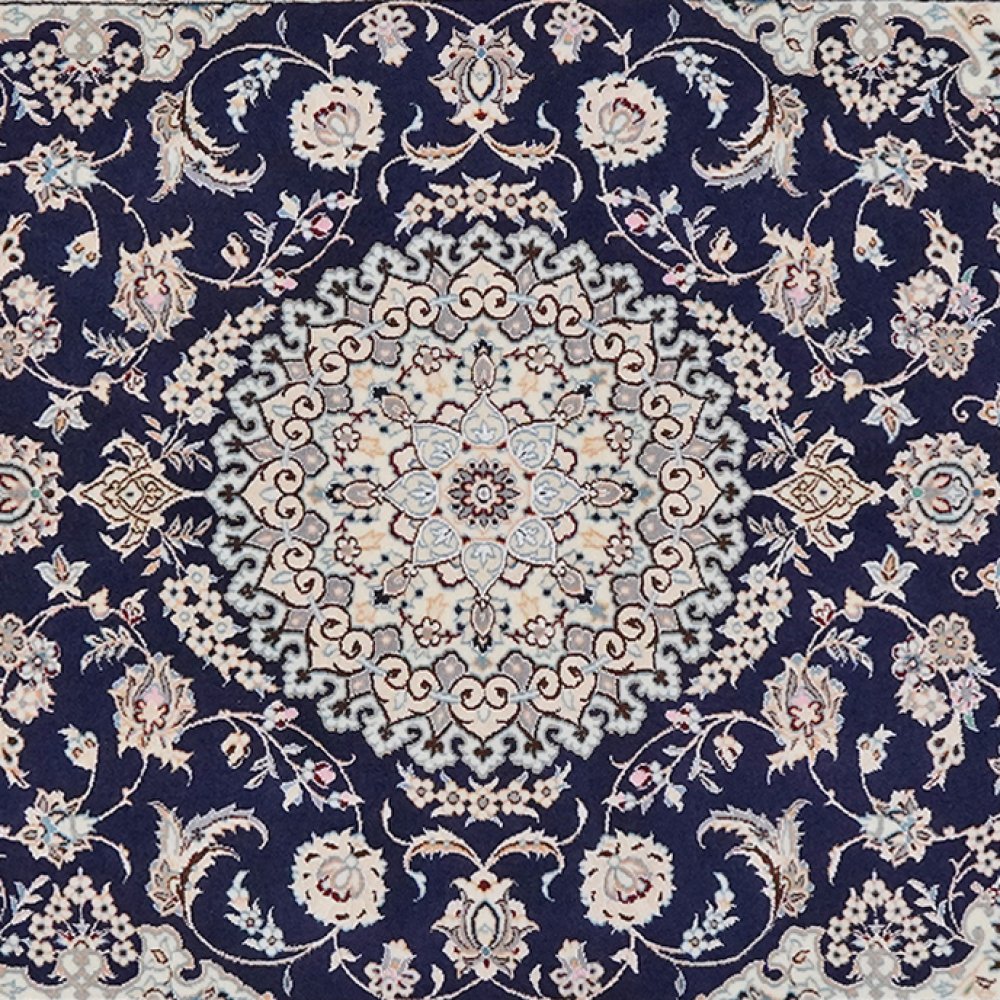 Nain 6La — Hand-knotted, 102x151 cm, Blue, 100% Virgin Wool | View 4