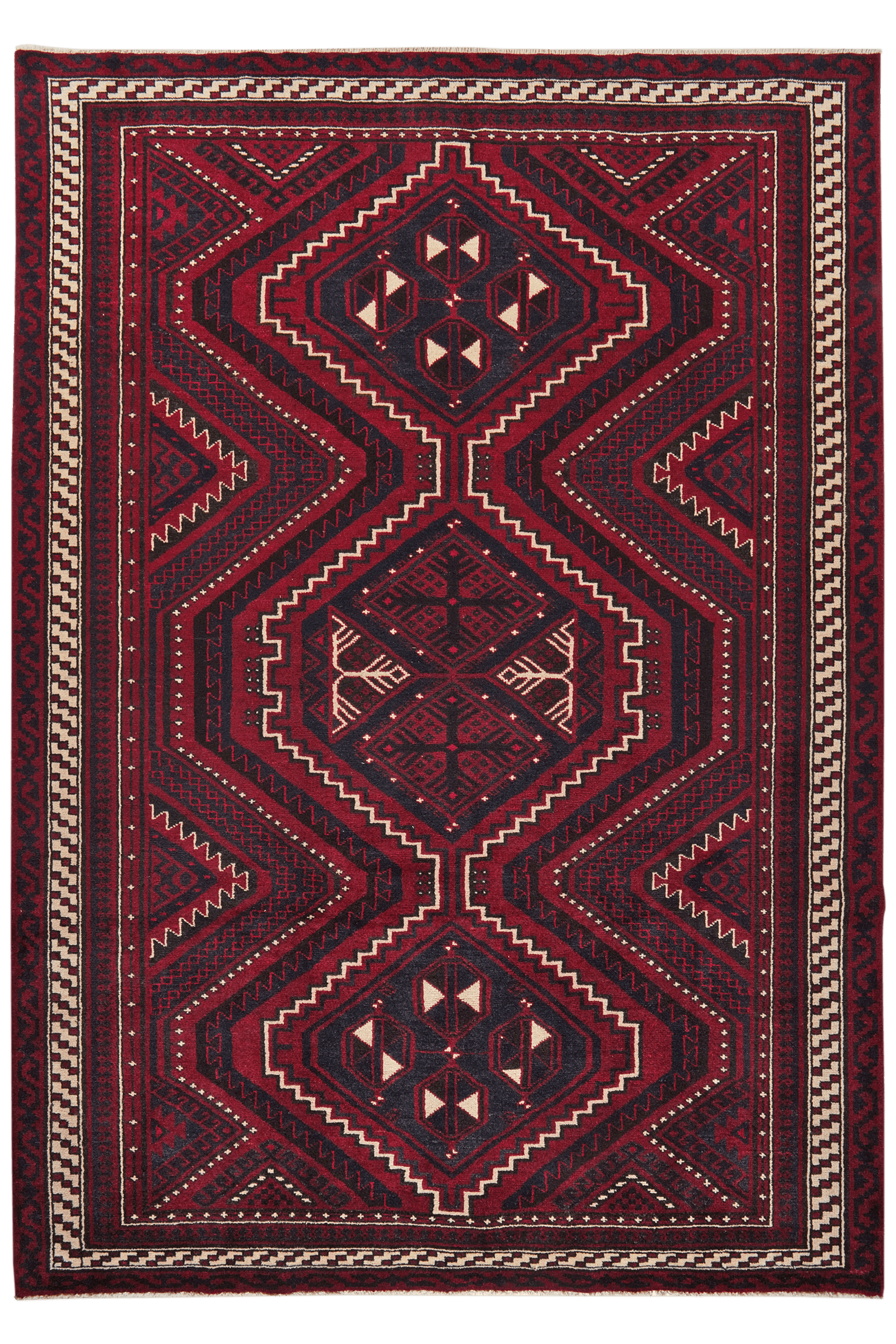 Lori — Hand-knotted, 222x316 cm, Red, 100% Virgin Wool | Main view