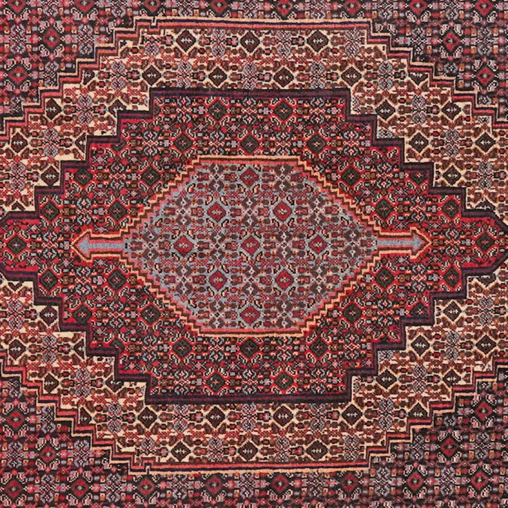Senneh — Hand-knotted, 121x151 cm, Beige, 100% Virgin Wool | View 4