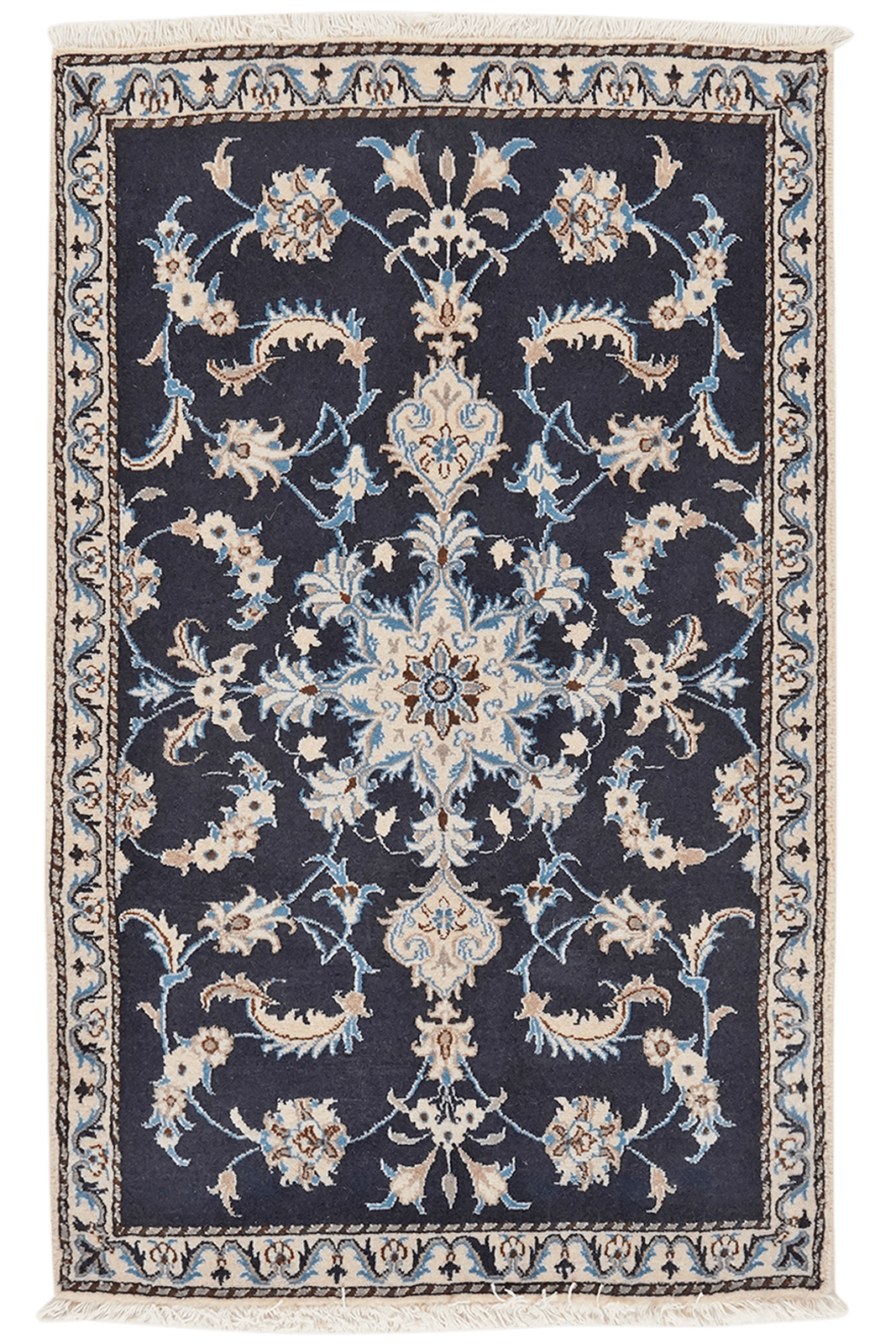 Nain 12La — Hand-knotted, 86x137 cm, Blue, 100% Virgin Wool | Main view