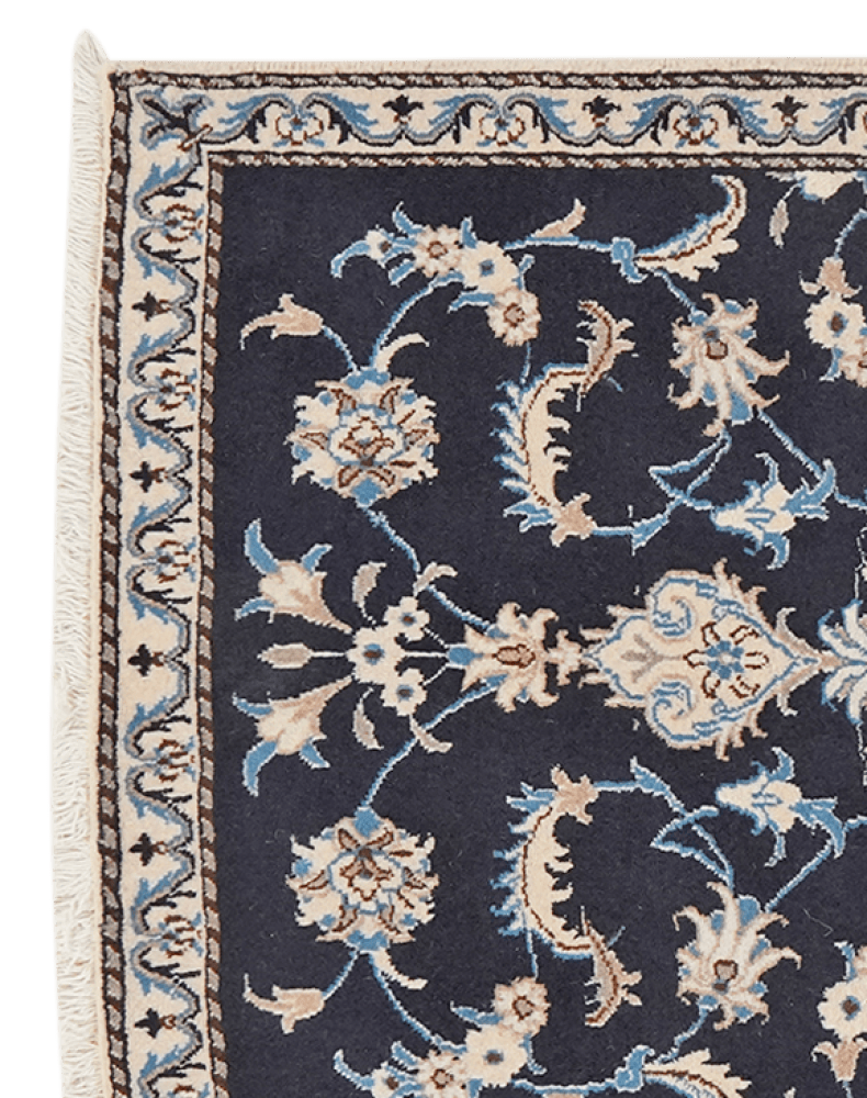 Nain 12La — Hand-knotted, 86x137 cm, Blue, 100% Virgin Wool | View 3