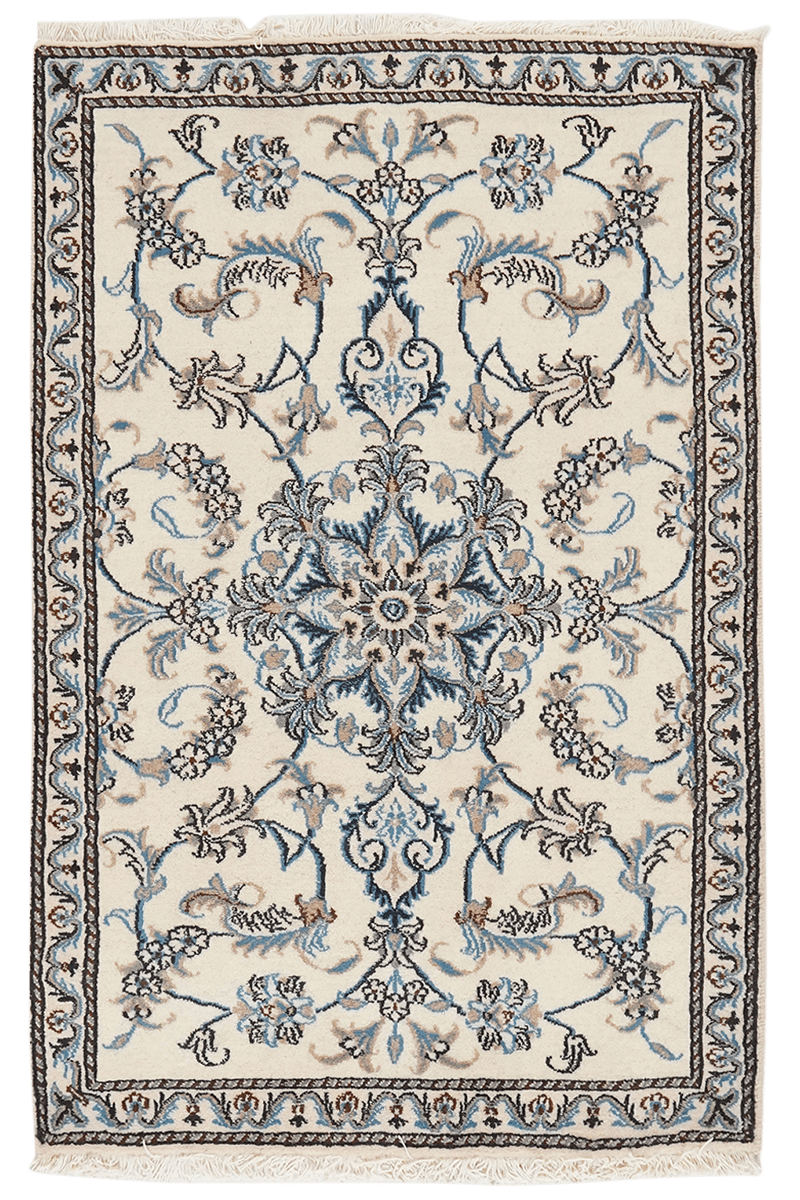 Nain 12La — Hand-knotted, 90x139 cm, Beige, 100% Virgin Wool | Main view
