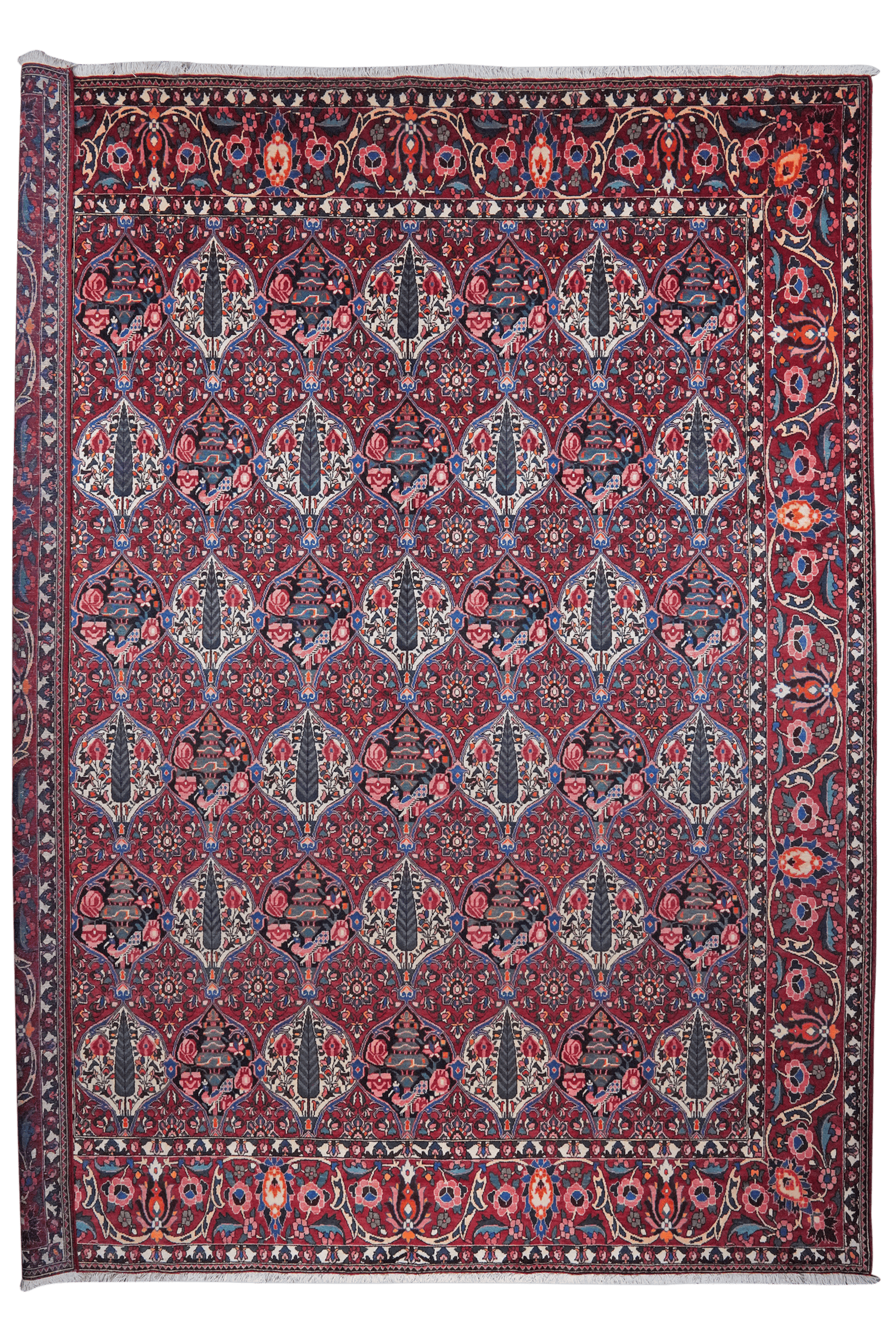 Bakhtiar — Hand-knotted, 315x413 cm, Red, 100% Virgin Wool | Main view