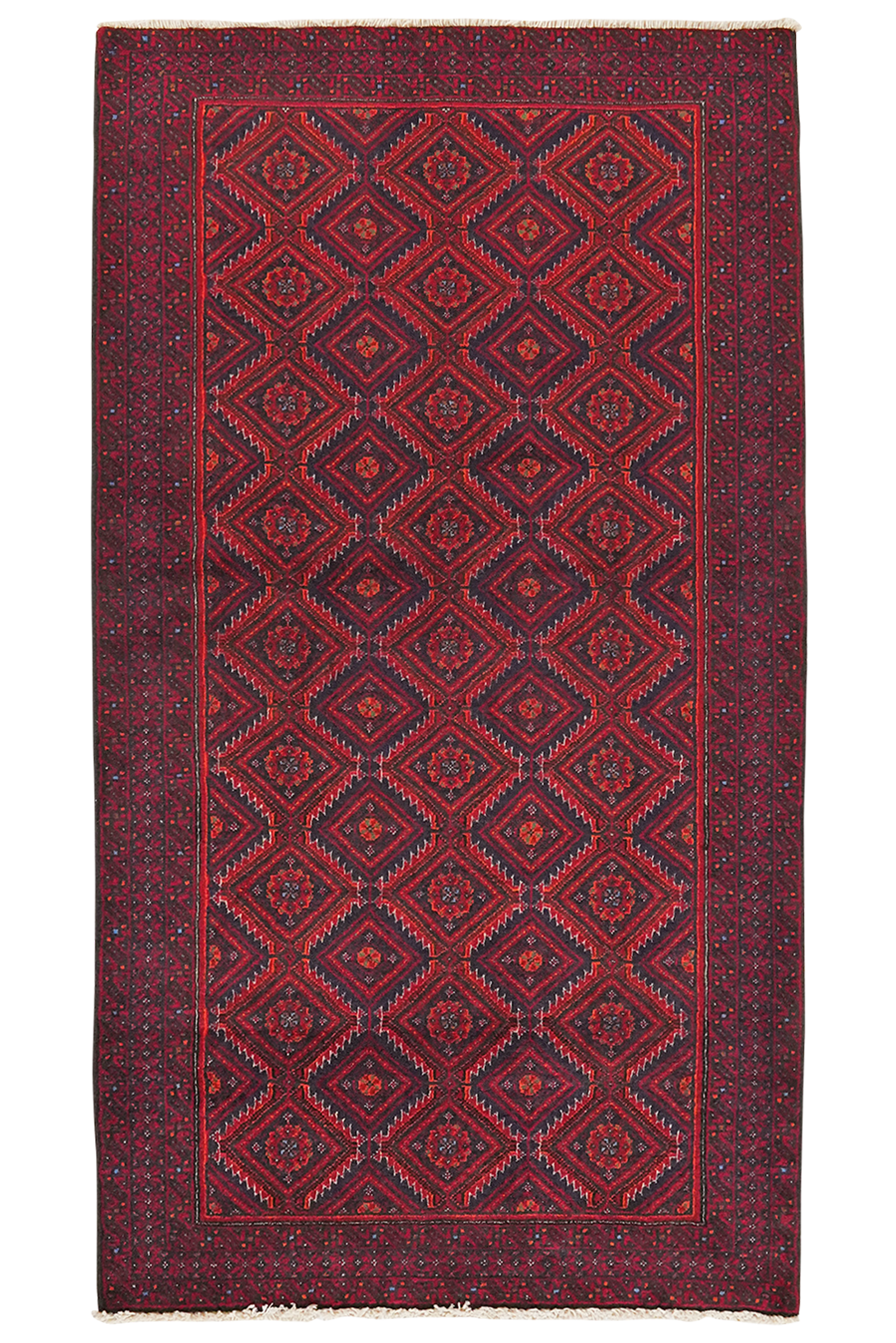 Belutch — Handgefertigt, 162x90 cm, Blau, 100% Virgin Wool | Main view