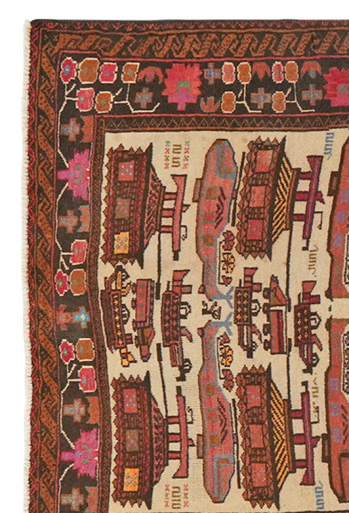 Belutch — Hand-knotted, 100x162 cm, Beige, 100% Virgin Wool | View 3