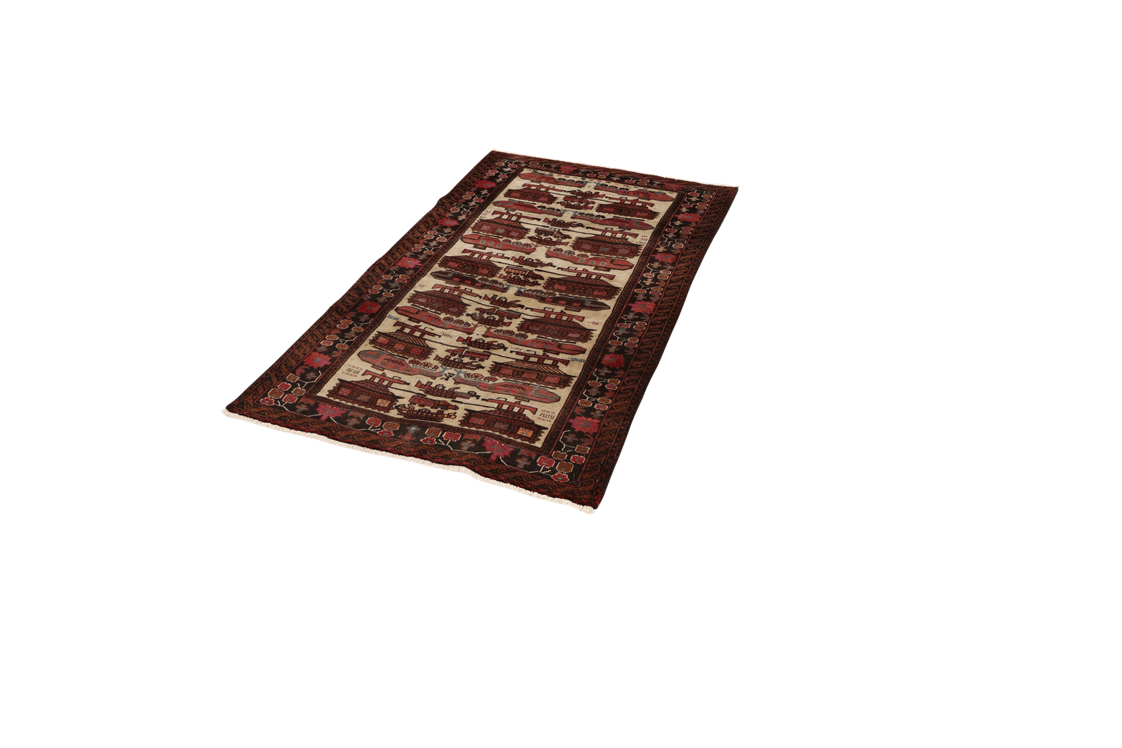 Belutch — Hand-knotted, 100x162 cm, Beige, 100% Virgin Wool | View 5