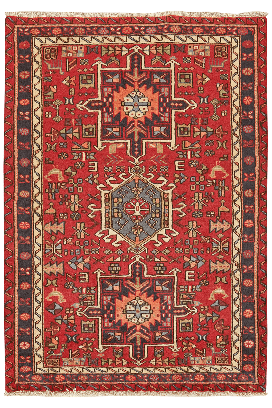 Garadje — Hand-knotted, 103x150 cm, Red, 100% Virgin Wool | Main view