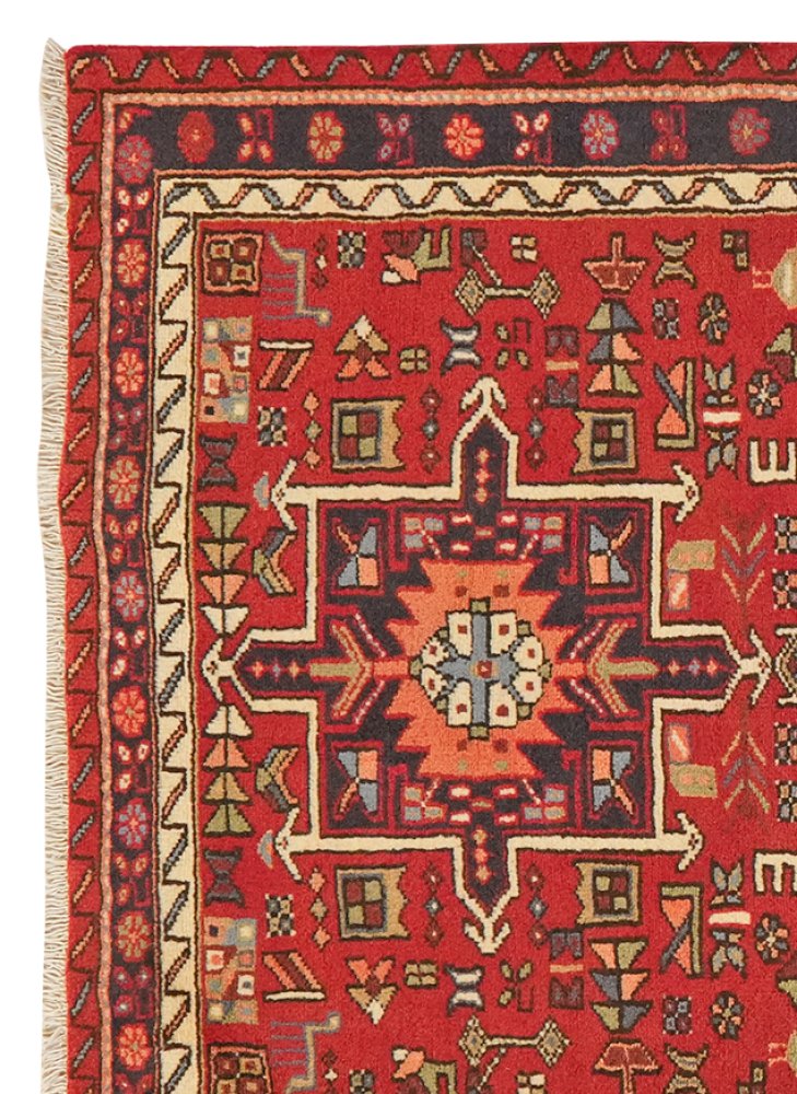 Garadje — Hand-knotted, 103x150 cm, Red, 100% Virgin Wool | View 3