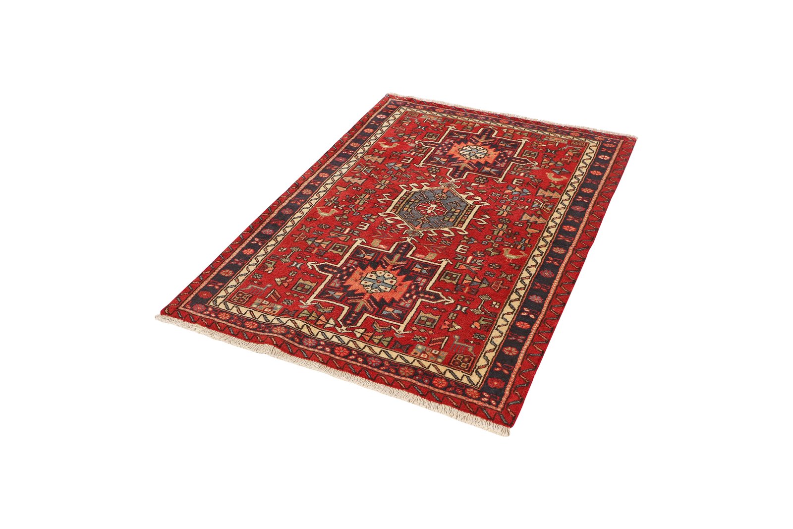 Garadje — Hand-knotted, 103x150 cm, Red, 100% Virgin Wool | View 5