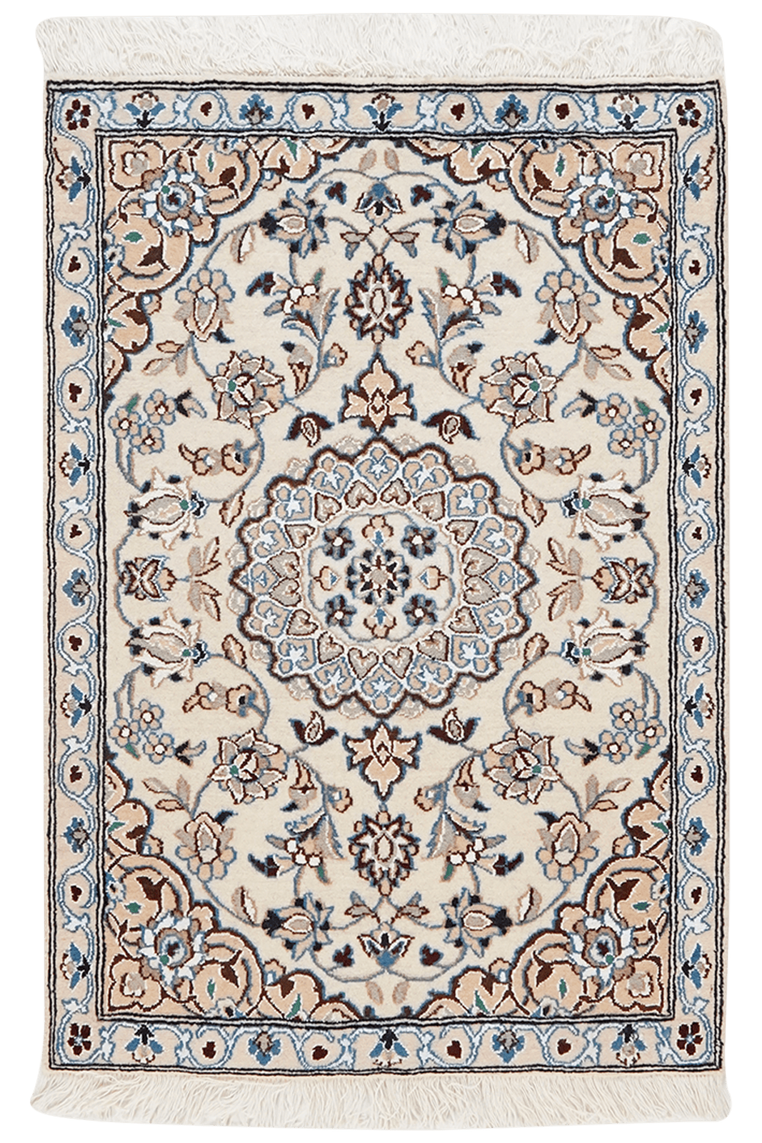 Nain 9La — Hand-knotted, 68x100 cm, Beige, 100% Virgin Wool | Main view
