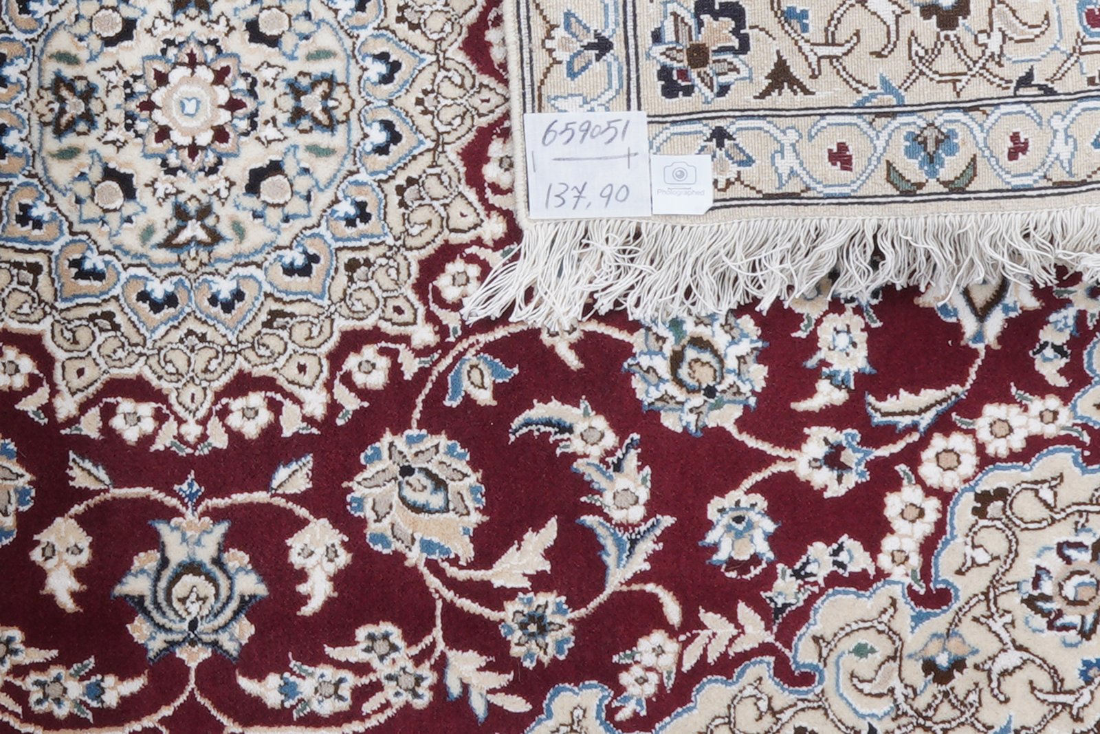 Nain 9La — Hand-knotted, 90x137 cm, Red, 100% Virgin Wool | View 7