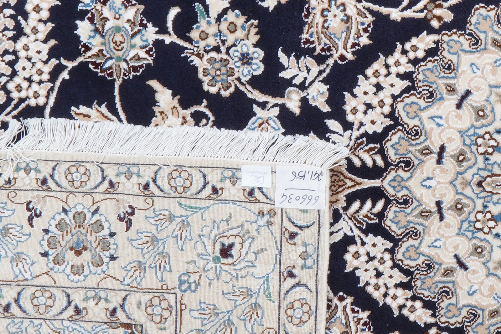 Nain 9La — Hand-knotted, 156x241 cm, Blue, 100% Virgin Wool | View 5