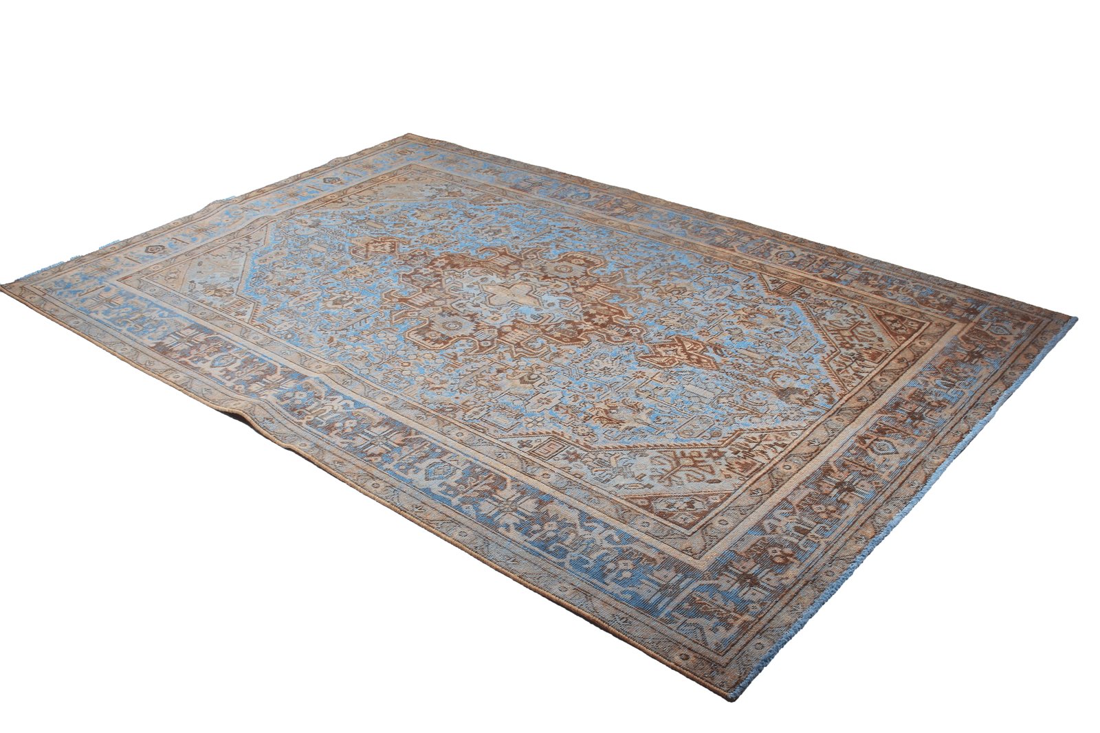Vintage — Hand-knotted, 194x292 cm, Blue, 100% Virgin Wool | View 4