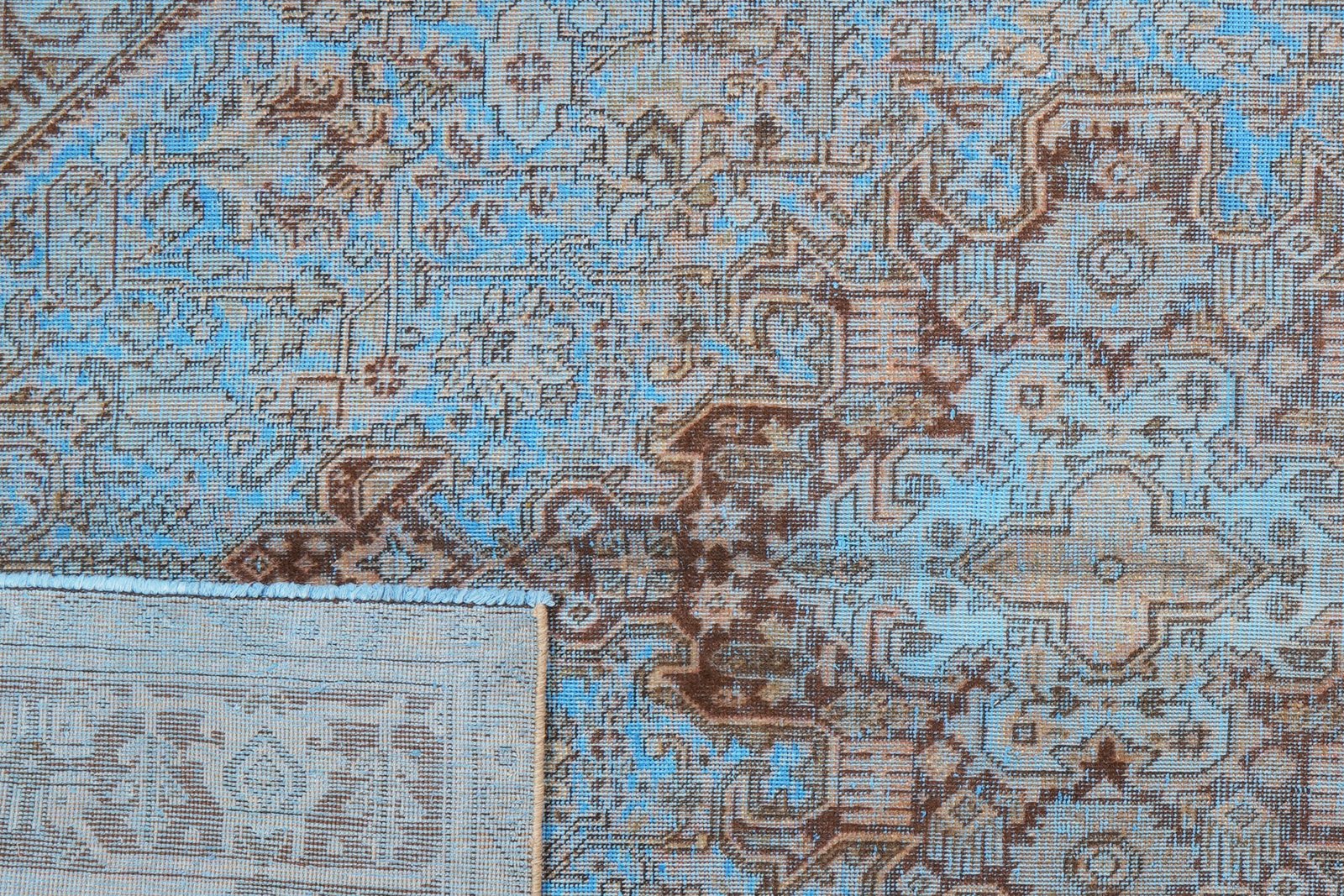 Vintage — Hand-knotted, 194x292 cm, Blue, 100% Virgin Wool | View 7