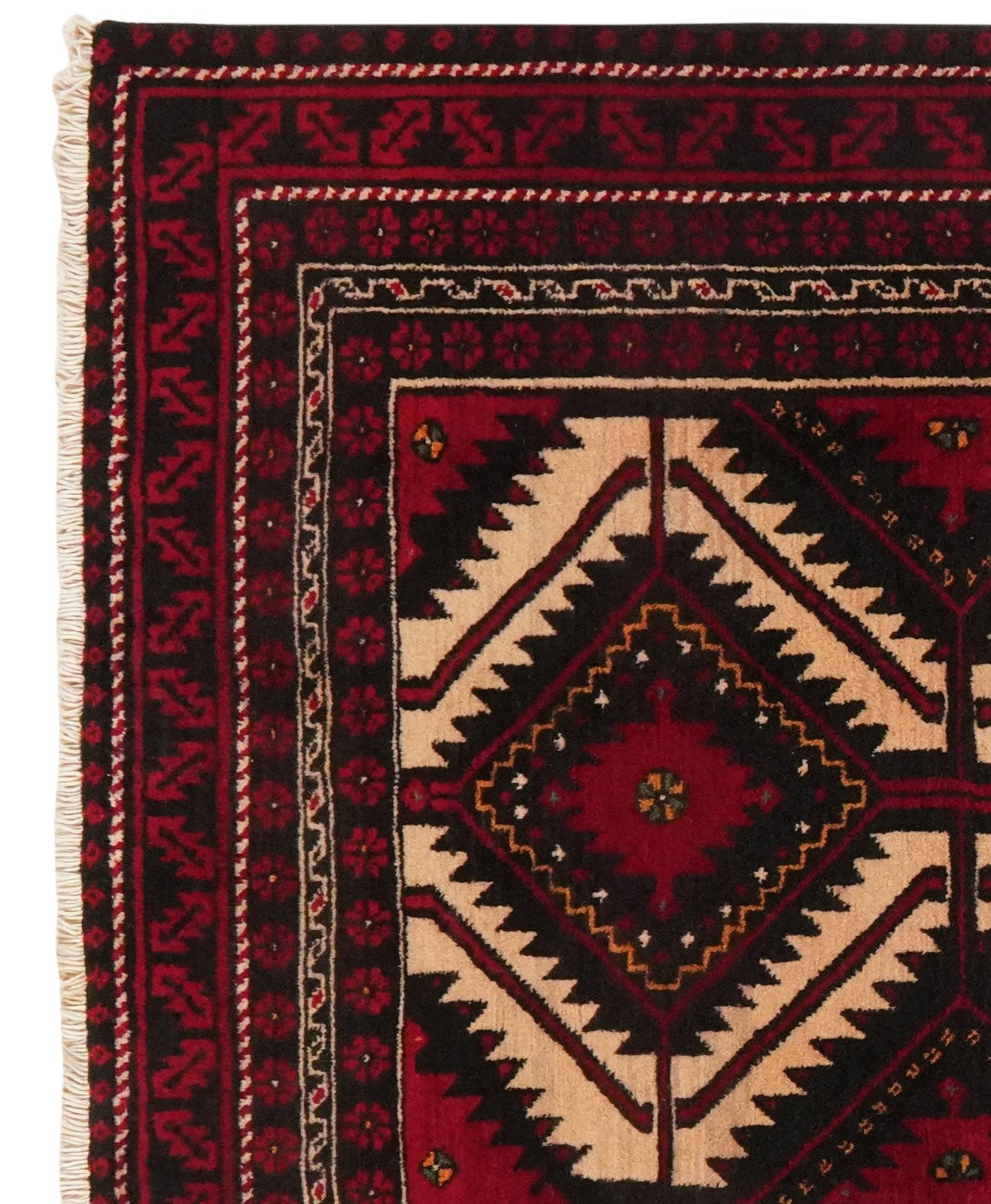 Belutch — Hand-knotted, 96x176 cm, Beige, 100% Virgin Wool | View 3
