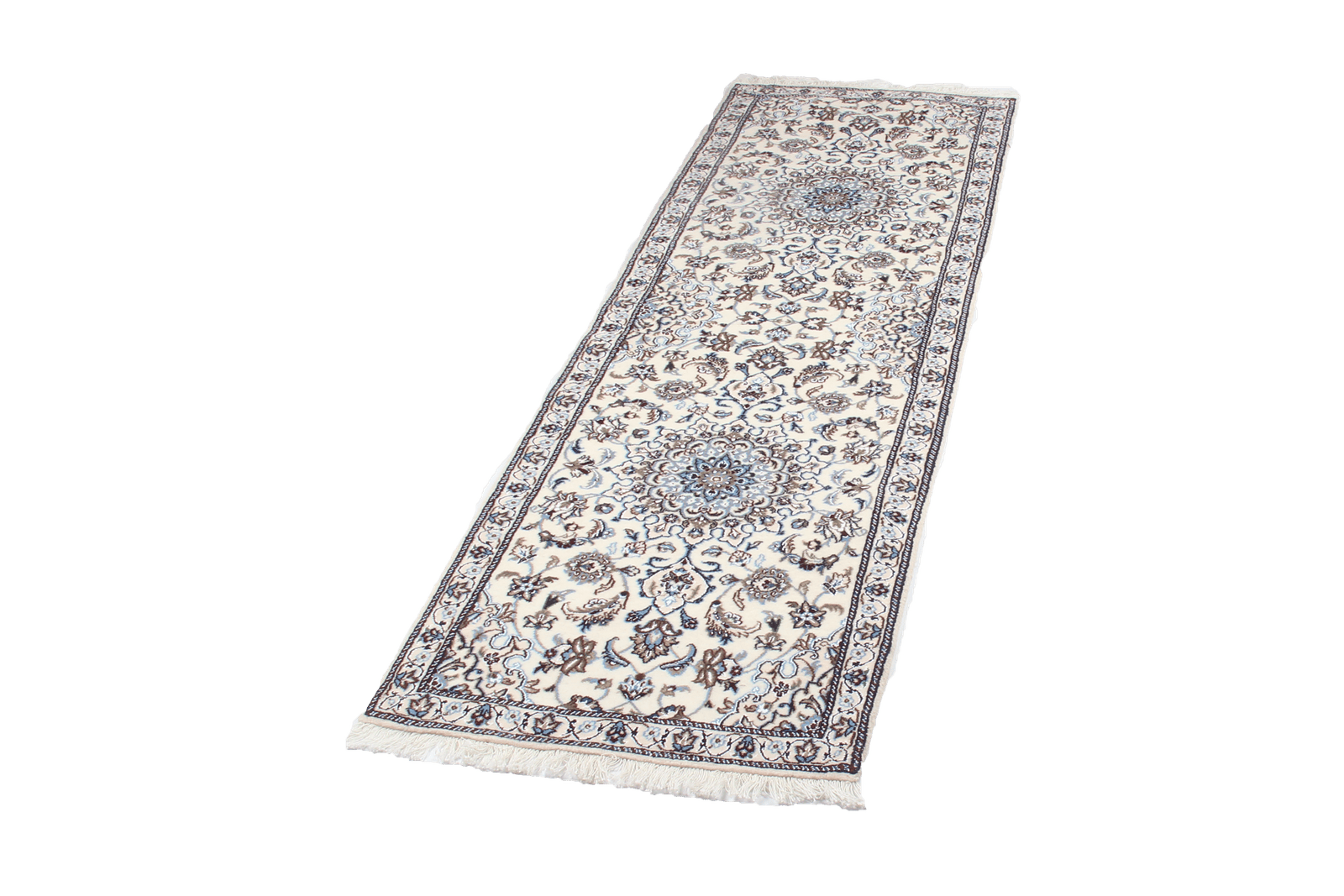 Nain 9La — Hand-knotted, 64x202 cm, Beige, 100% Virgin Wool | View 7