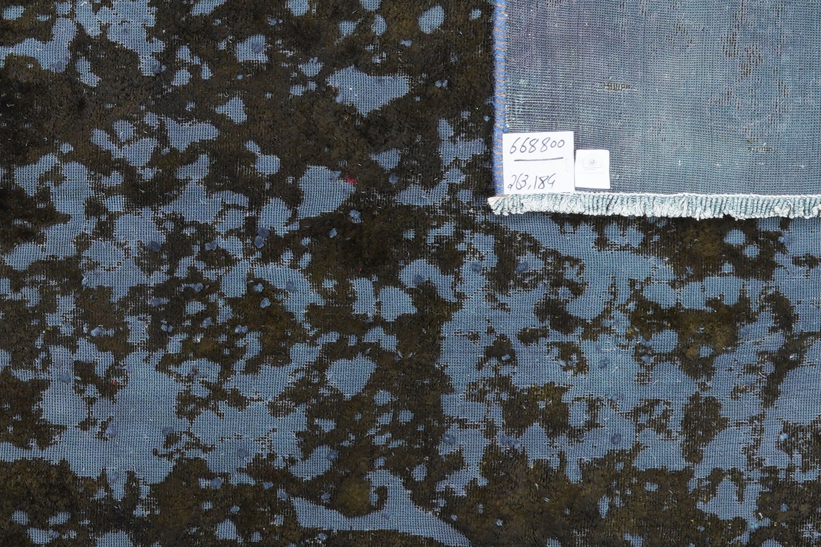 Vintage — Hand-knotted, 184x263 cm, Blue, 100% Virgin Wool | View 6