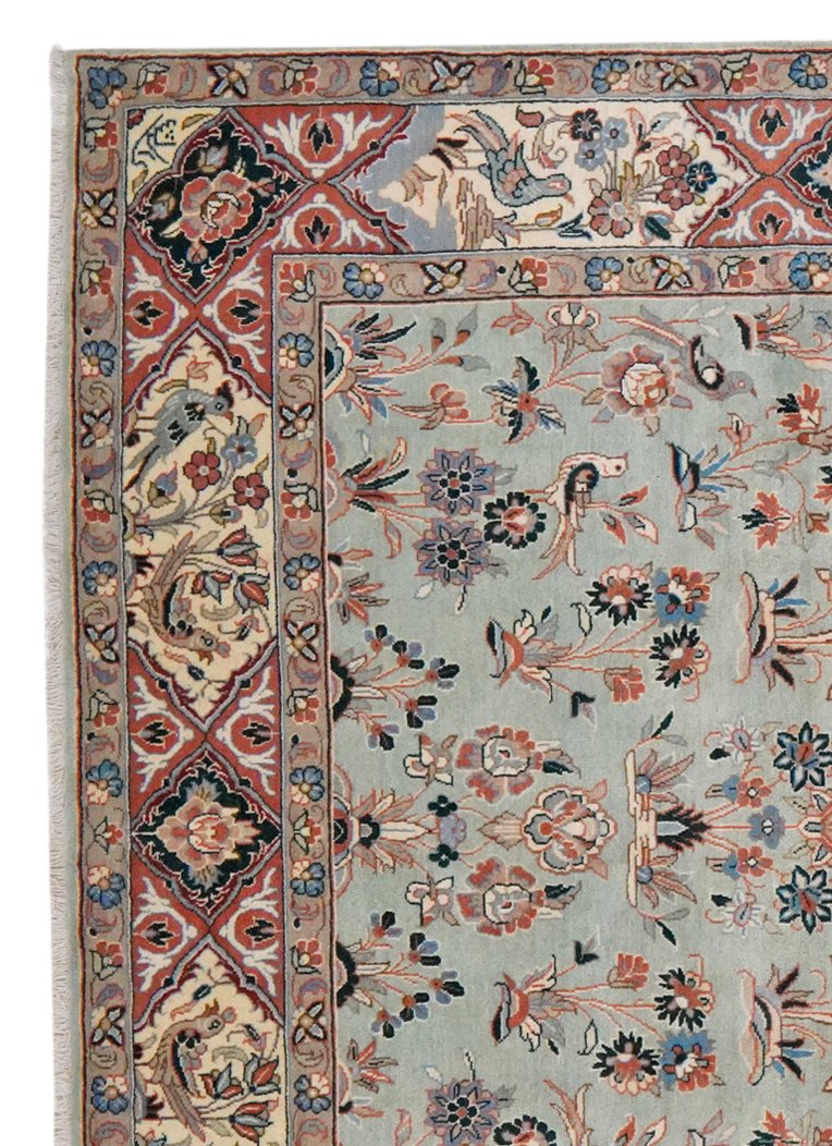 Yazd — Hand-knotted, 199x292 cm, Green, 100% Virgin Wool | View 3