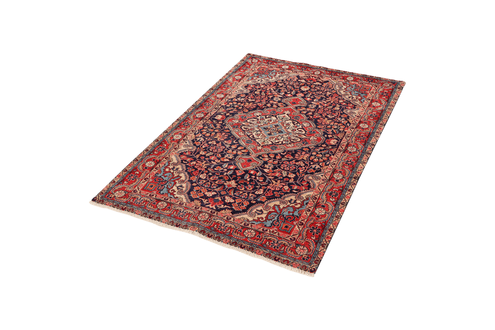 Mahal — Hand-knotted, 105x161 cm, Blue, 100% Virgin Wool | View 5