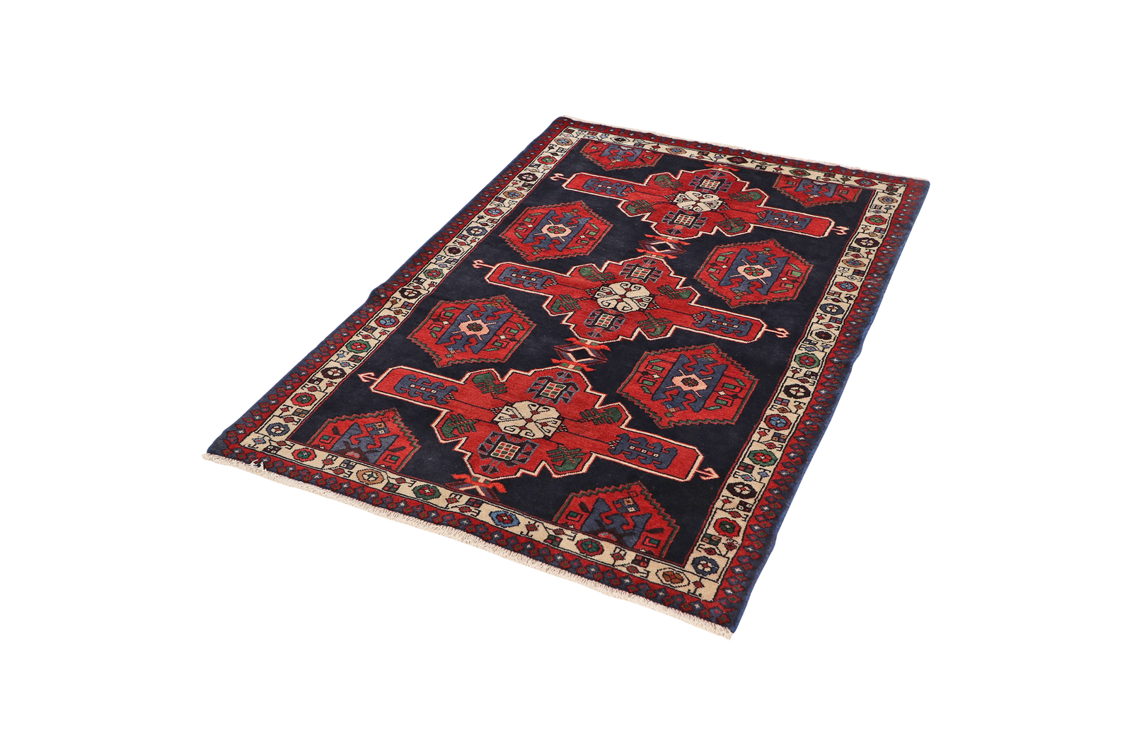 Shahsavan — Handgefertigt, 157x108 cm, Beige, 100% Virgin Wool | View 6