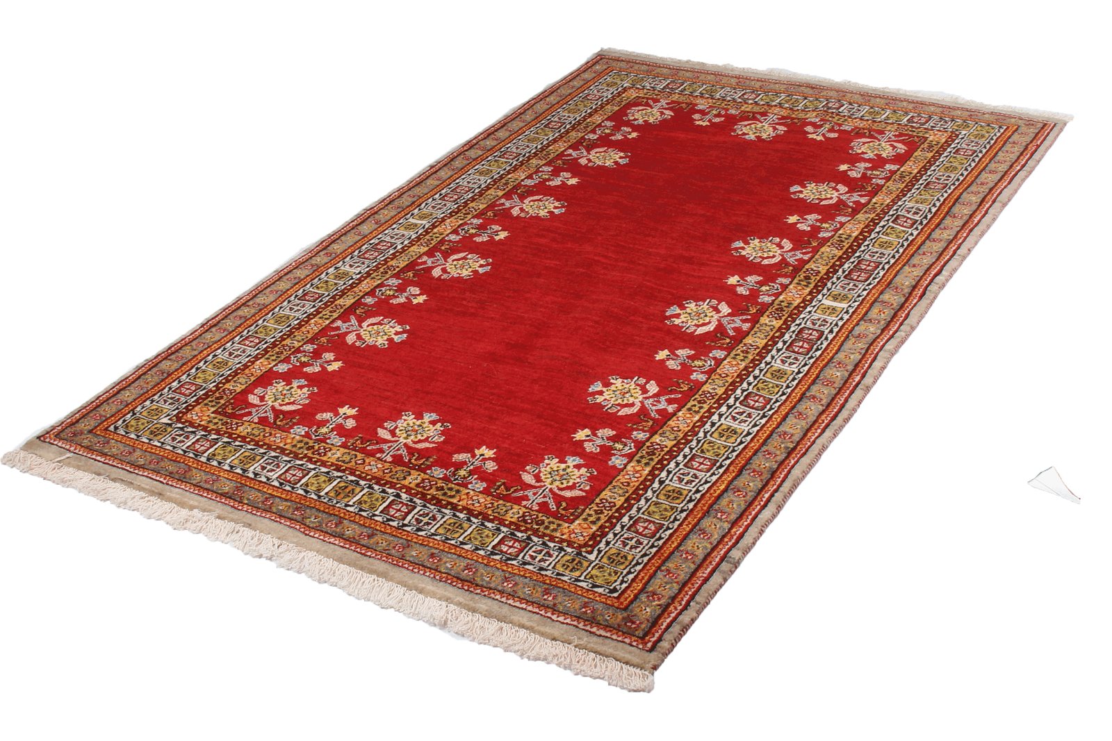 Rizbaf — Hand-knotted, 133x213 cm, Red, 100% Virgin Wool | View 4