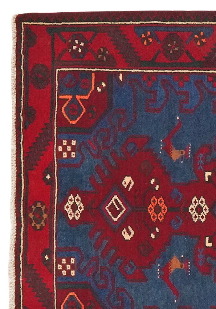 Shahsavan — Hand-knotted, 105x152 cm, Blue, 100% Virgin Wool | View 3