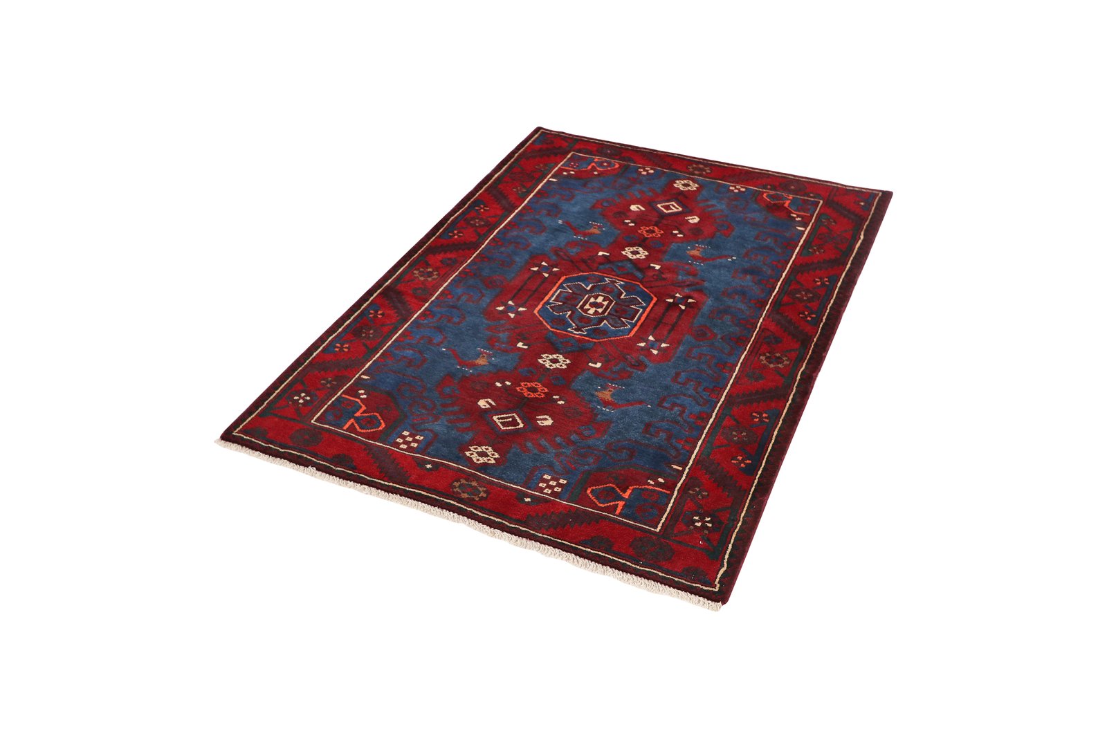 Shahsavan — Hand-knotted, 105x152 cm, Blue, 100% Virgin Wool | View 5