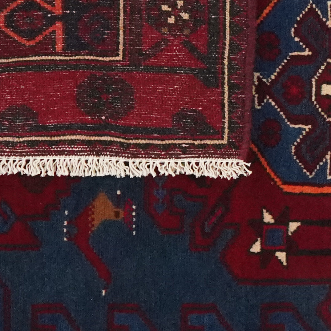 Shahsavan — Hand-knotted, 105x152 cm, Blue, 100% Virgin Wool | View 6
