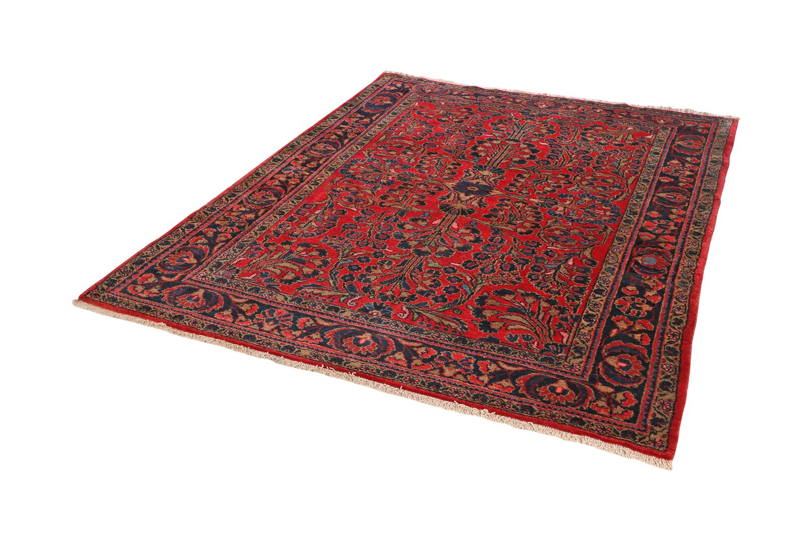 Lilian — Hand-knotted, 155x188 cm, Red, 100% Virgin Wool | View 5