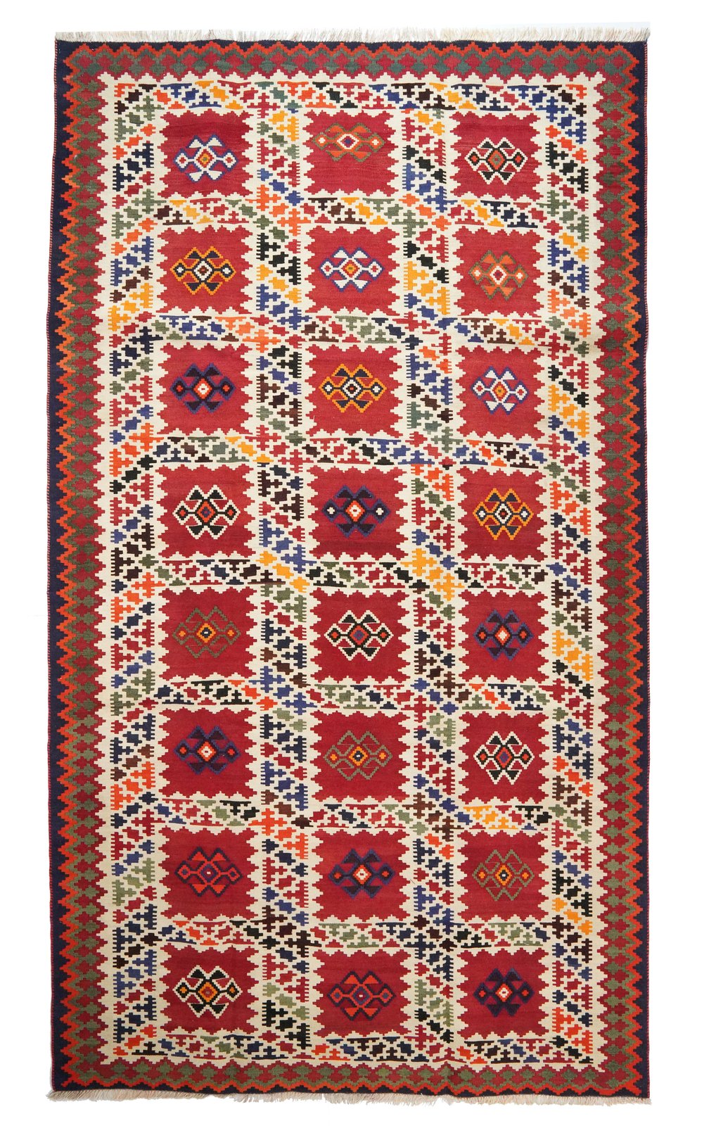 Kelim Gashgai Old — Handmade, 161x295 cm, Multicolor, 100% Virgin Wool | Main view