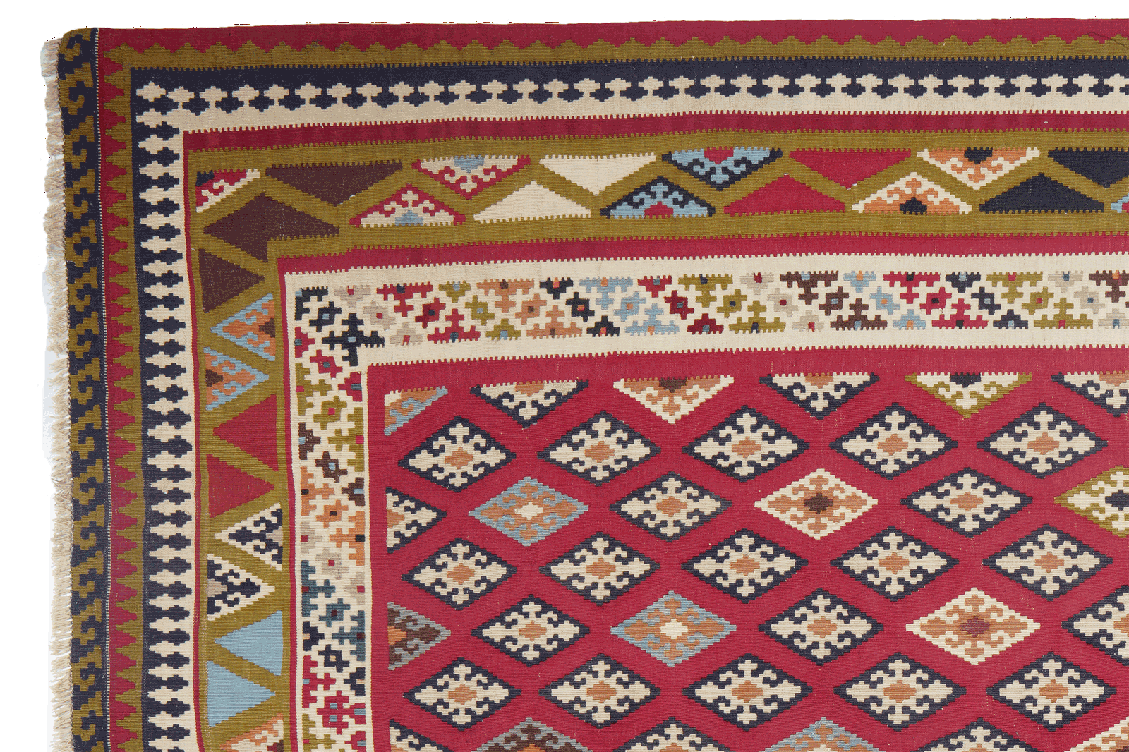 Kelim Gashgai Old — Handgefertigt, 266x186 cm, Beige, 100% Virgin Wool | View 4