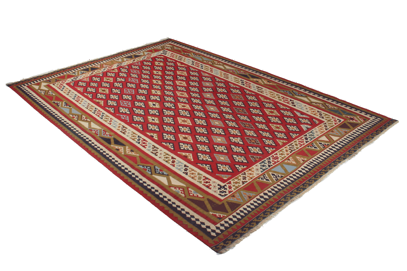 Kelim Gashgai Old — Handgefertigt, 266x186 cm, Beige, 100% Virgin Wool | View 5
