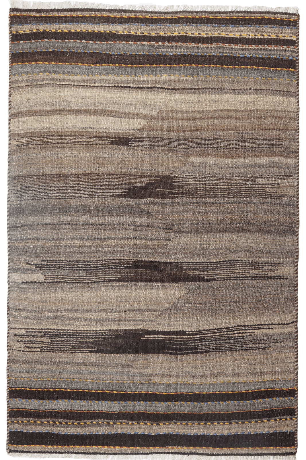 Kelim Gashgai — Handmade, 100x155 cm, Beige, 100% Virgin Wool | Main view
