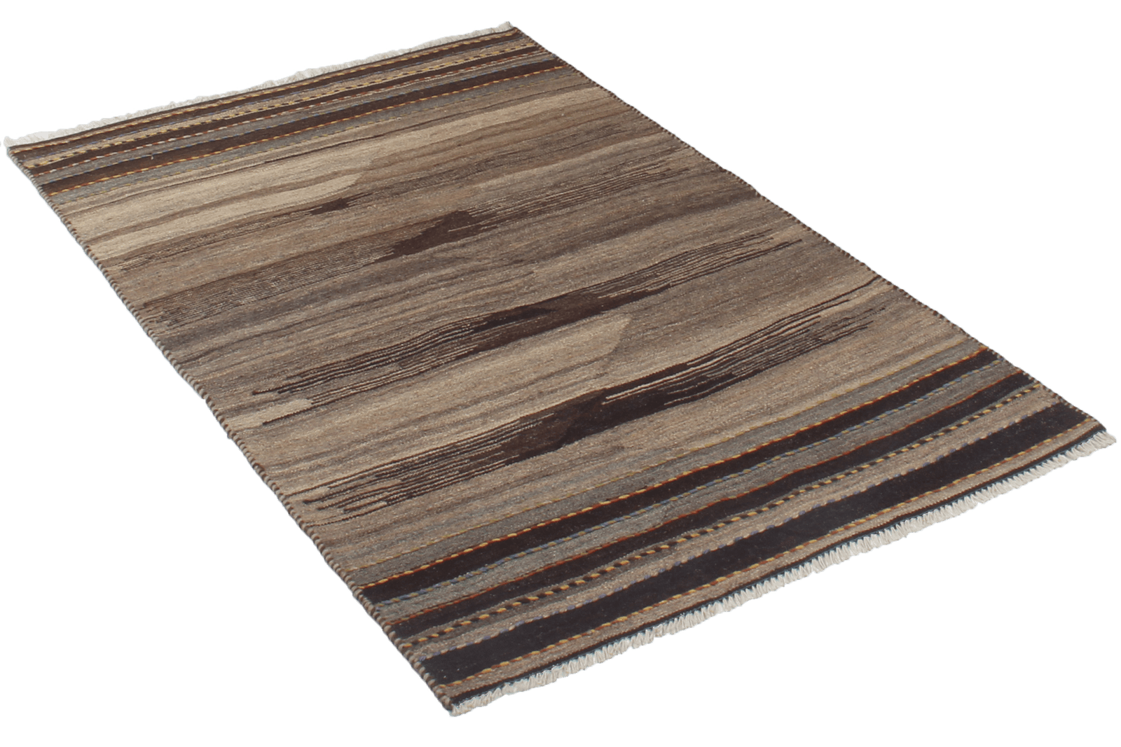 Kelim Gashgai — Handmade, 100x155 cm, Beige, 100% Virgin Wool | View 7