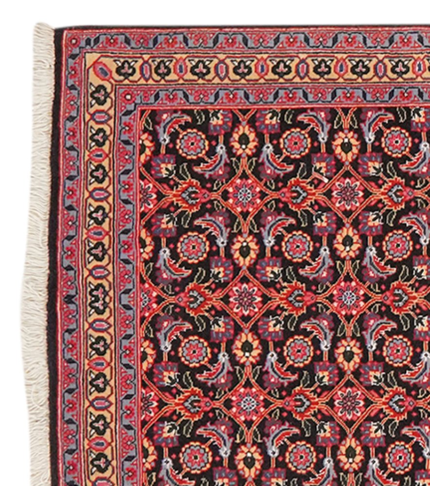 Tabriz 50 Raj — Hand-knotted, 65x200 cm, Blue, 100% Virgin Wool | View 3