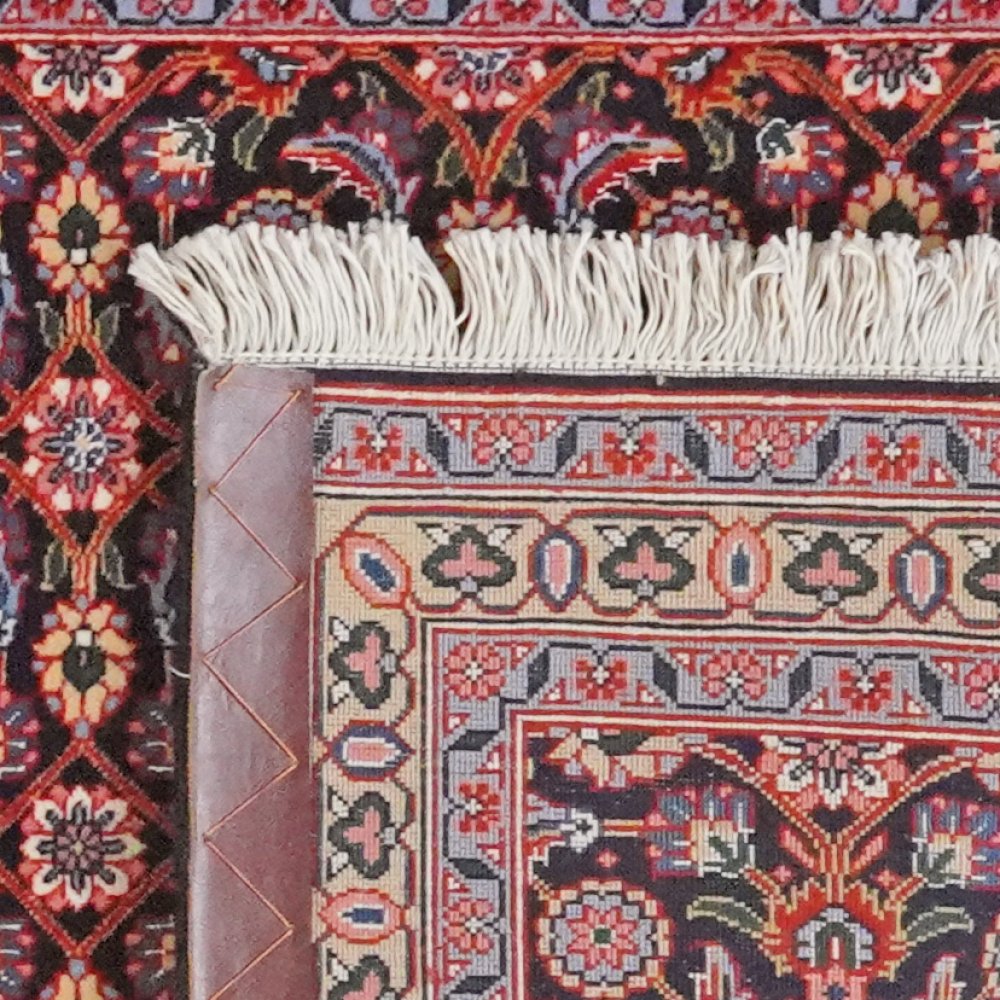 Tabriz 50 Raj — Hand-knotted, 65x196 cm, Black, 100% Virgin Wool | View 6