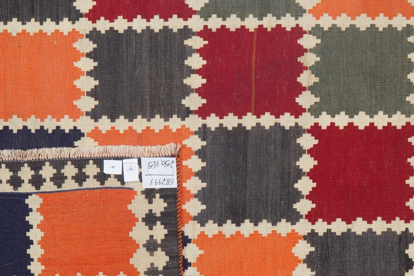 Kelim Gashgai Old — Handmade, 165x250 cm, Multicolor, 100% Virgin Wool | View 5