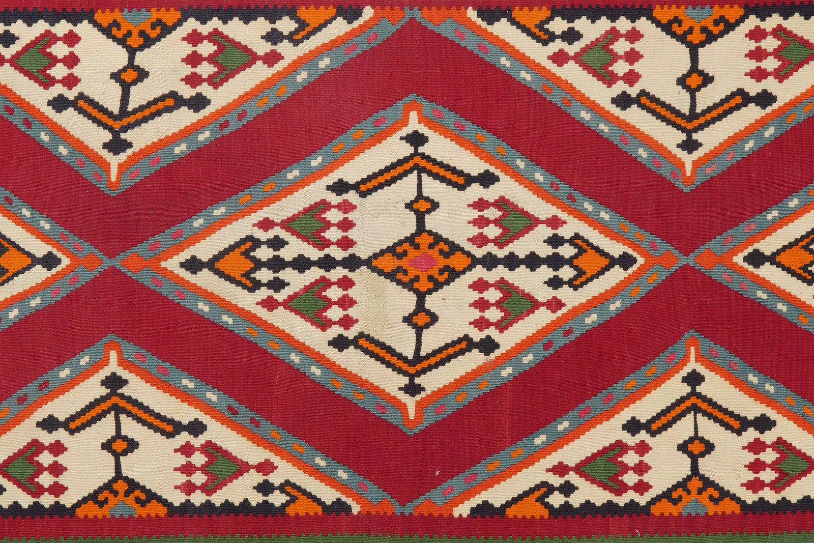 Kelim Gashgai Old — Handmade, 166x308 cm, Red, 100% Virgin Wool | View 4