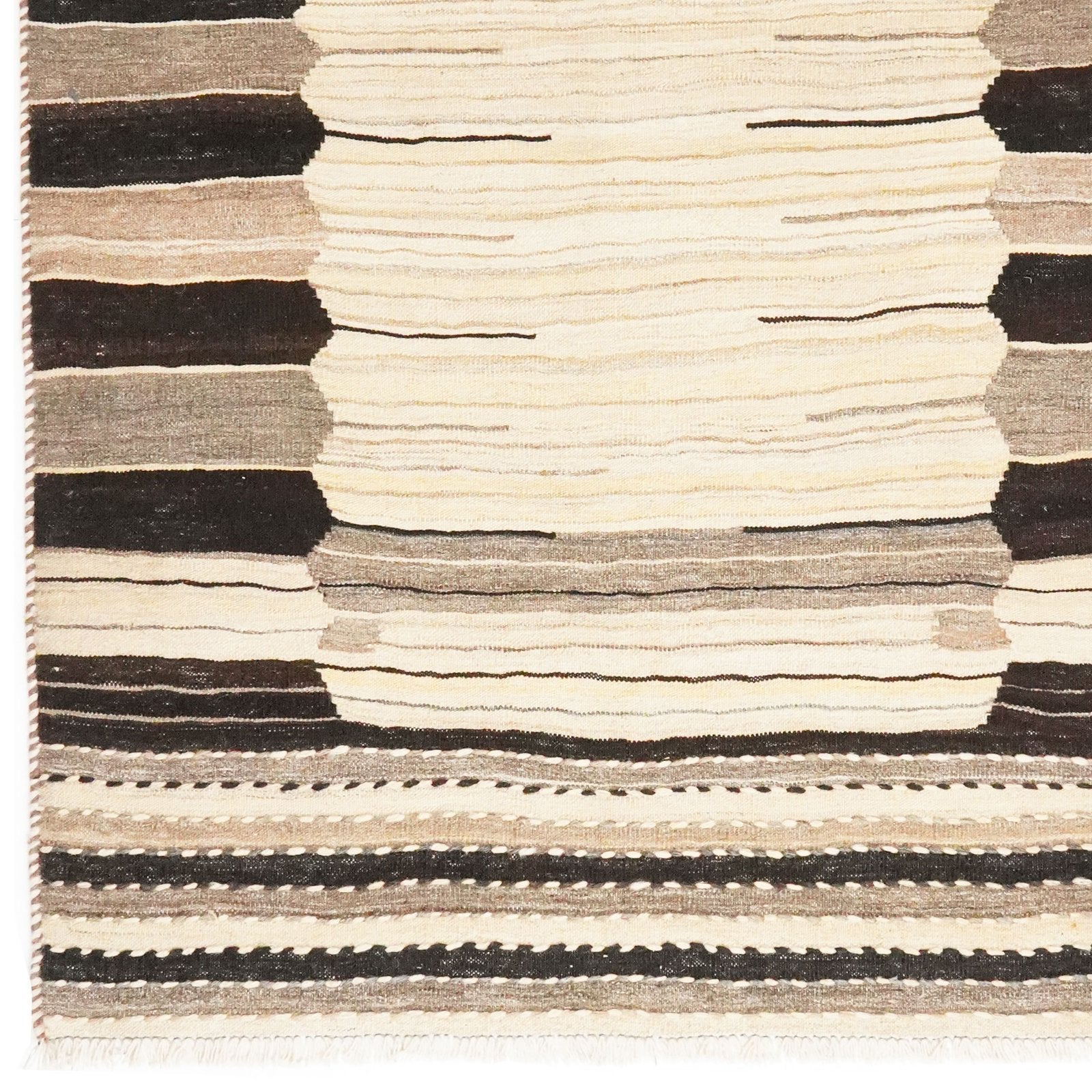 Kelim Gashgai — Handmade, 101x146 cm, Beige, 100% Virgin Wool | View 4