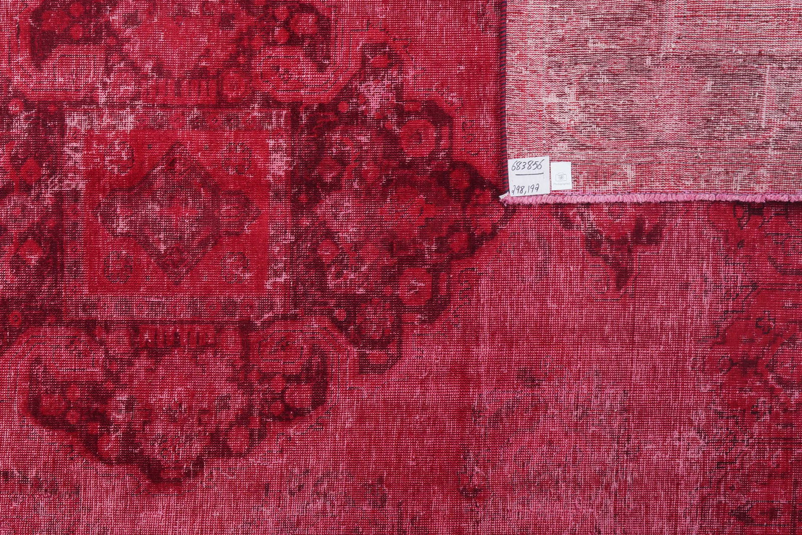 Vintage — Handgefertigt, 298x192 cm, Rot, 100% Virgin Wool | View 6